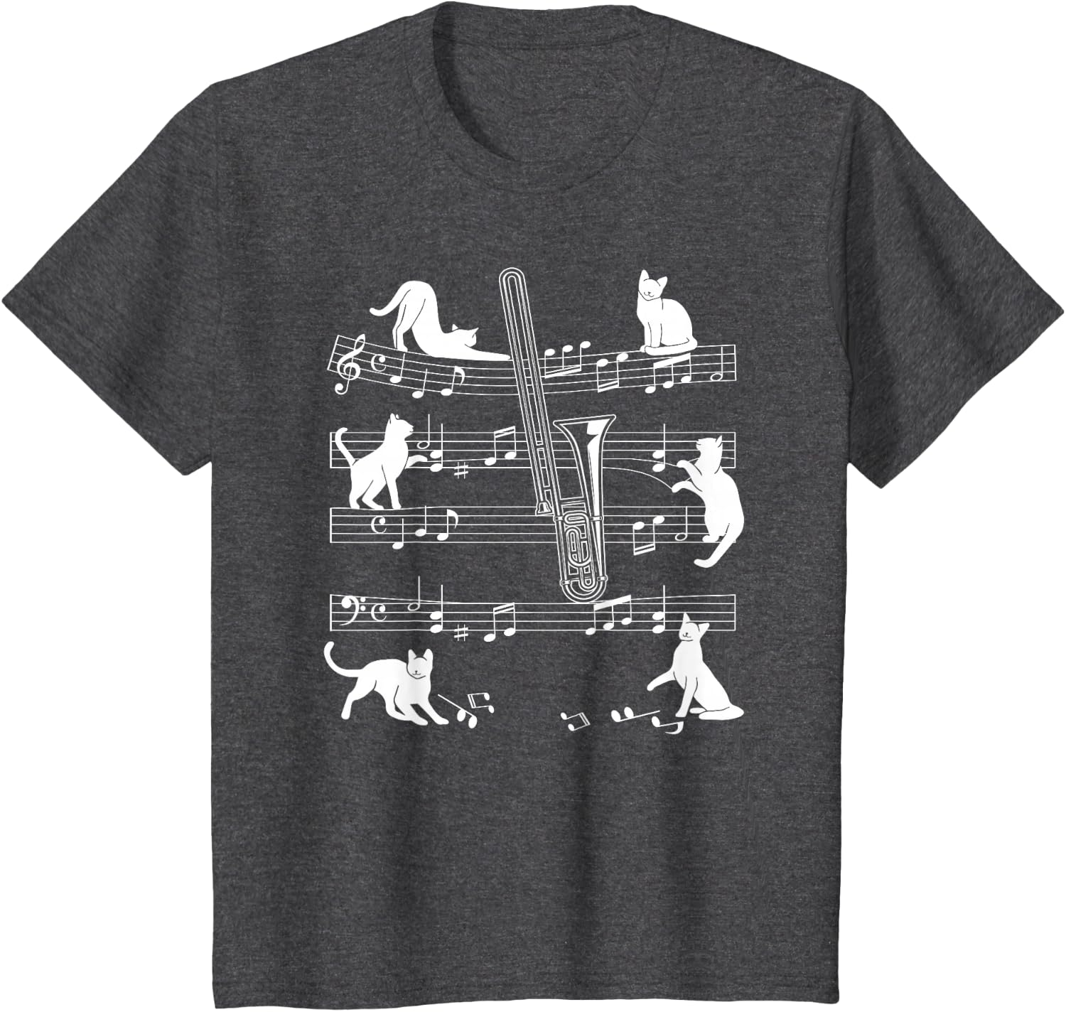 Trombonist Cats for Cat Loving Trombone Players T-Shirt