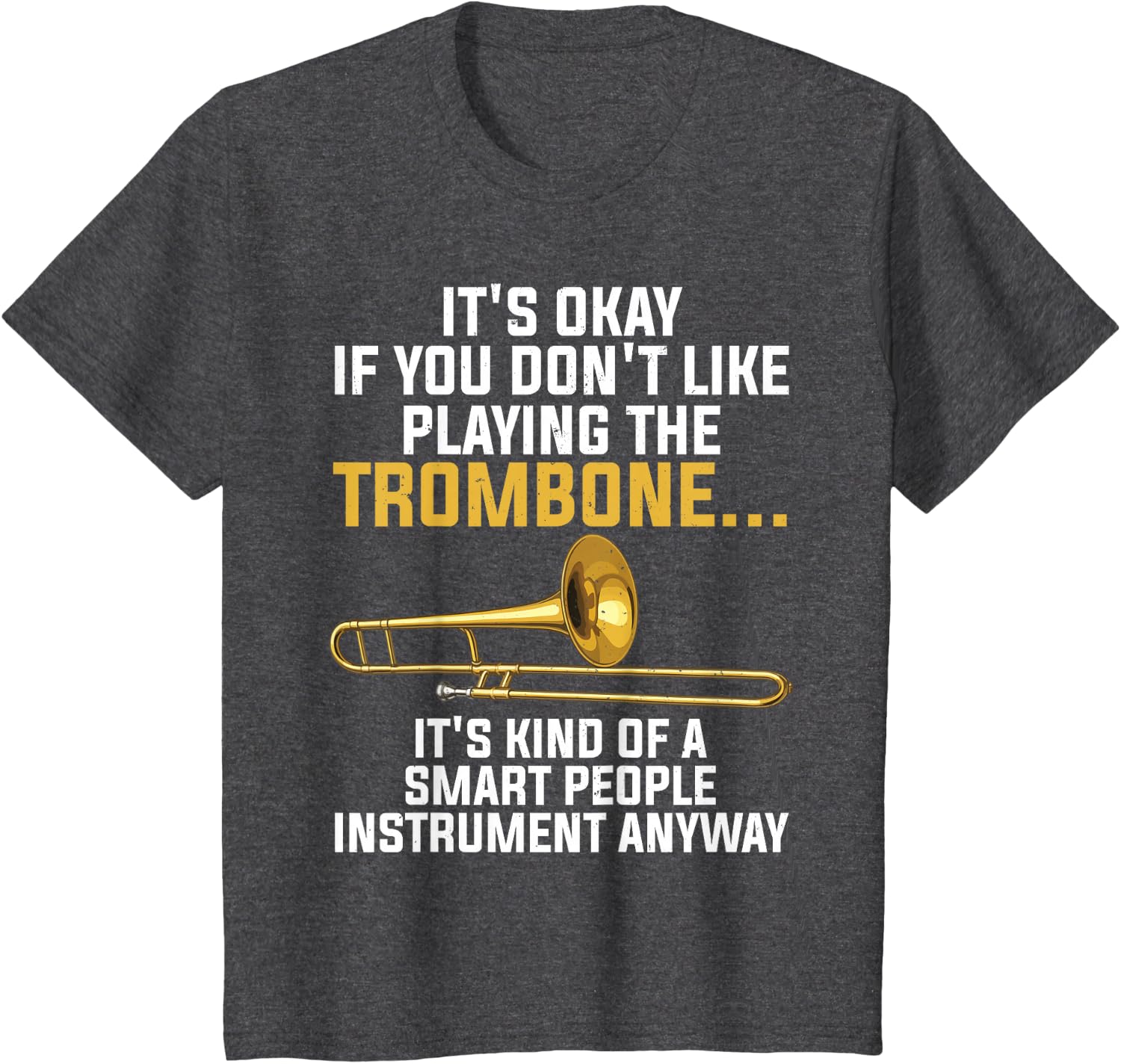 Funny Trombone Art for Men Women Kids Jazz Trombone Player T-Shirt