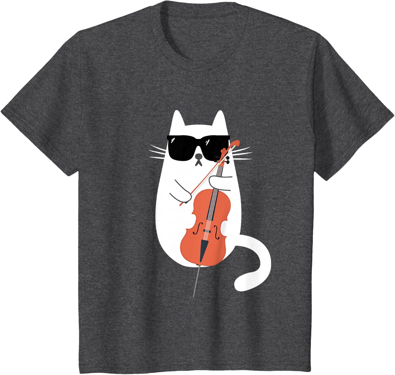 Funny Cat Wearing Sunglasses Playing Cello Cellist Musician T-Shirt