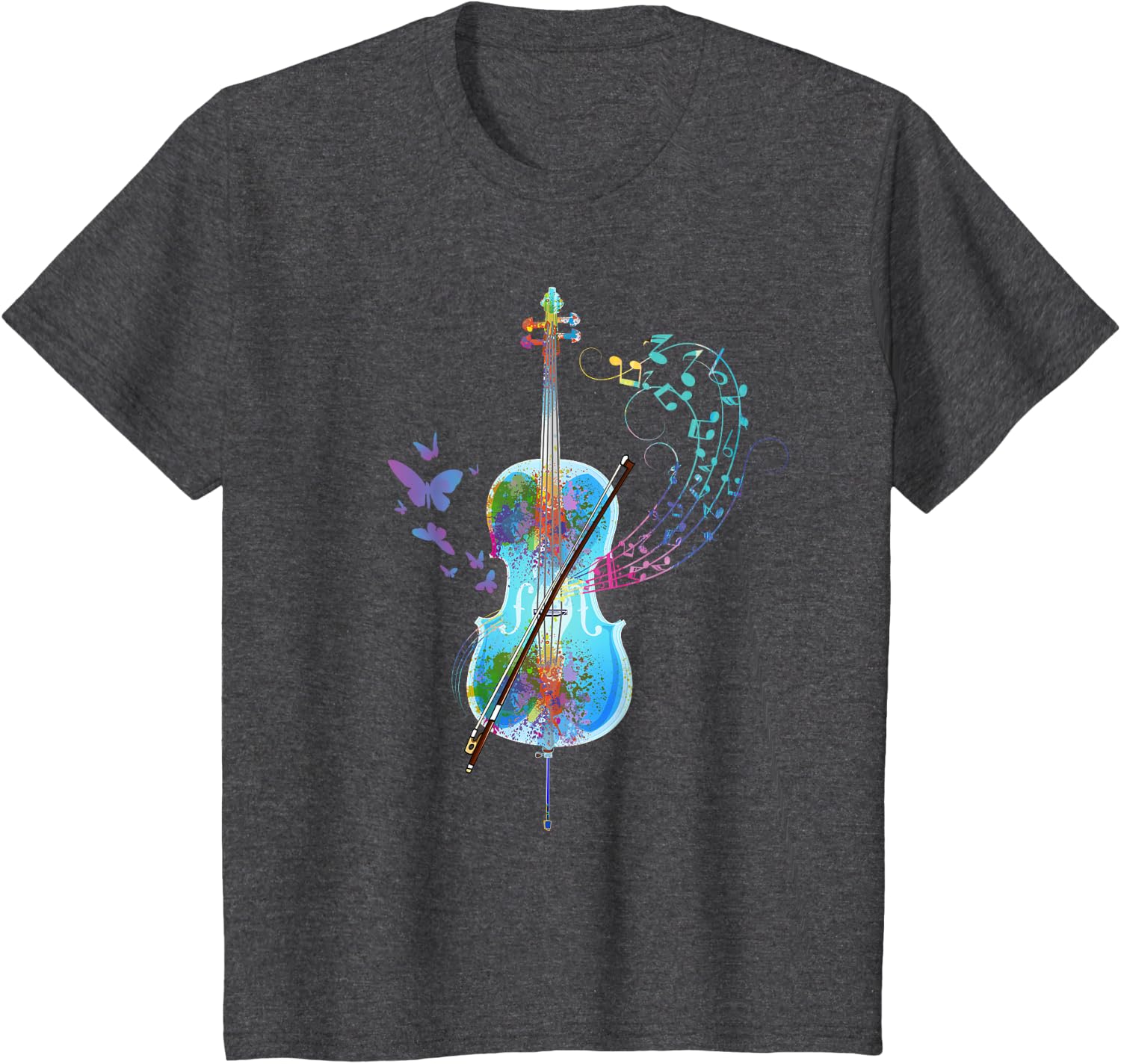 Classical Musical Instrument Colorful Cello T-Shirt