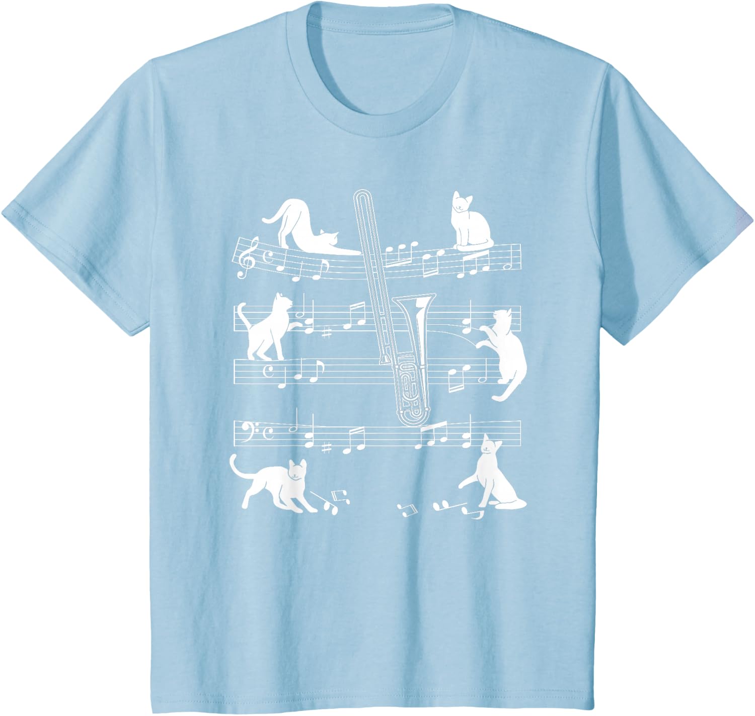 Trombonist Cats for Cat Loving Trombone Players T-Shirt