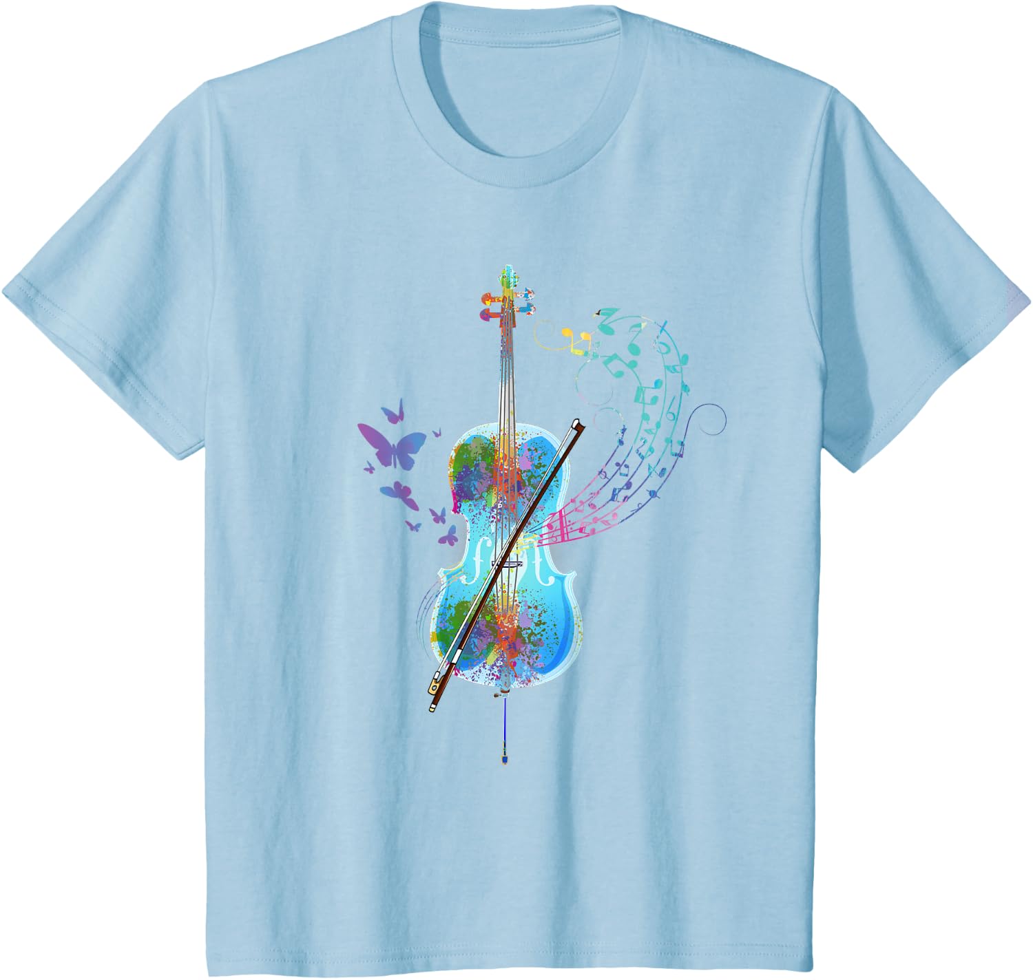 Classical Musical Instrument Colorful Cello T-Shirt