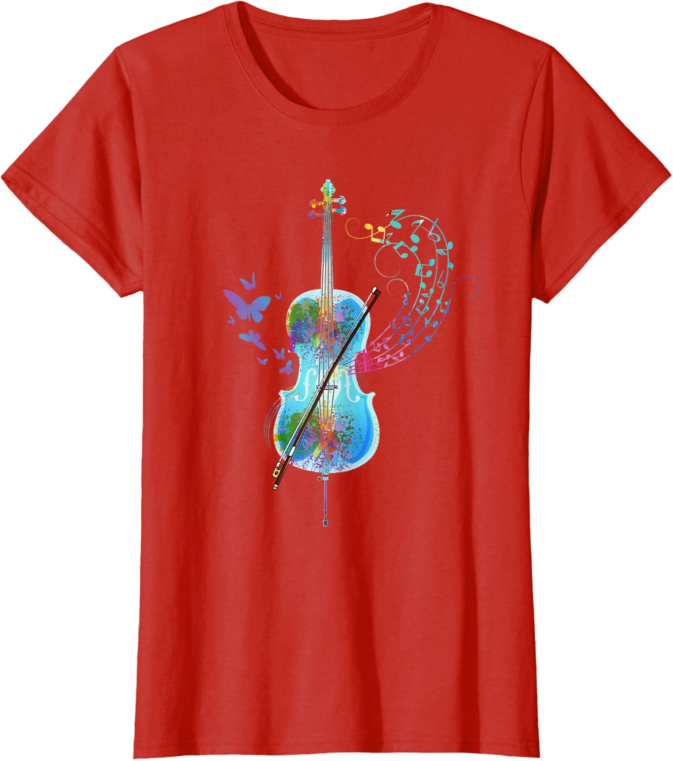 Classical Musical Instrument Colorful Cello T-Shirt