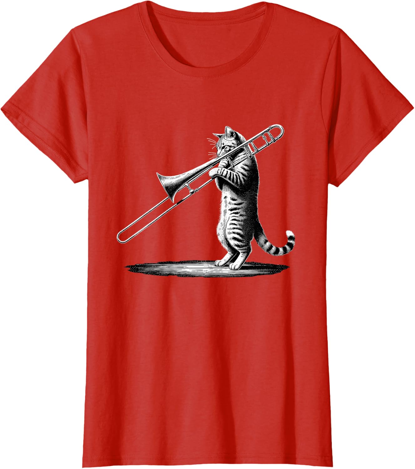 Cat Playing Trombone Player Trombonist Instrument T-Shirt