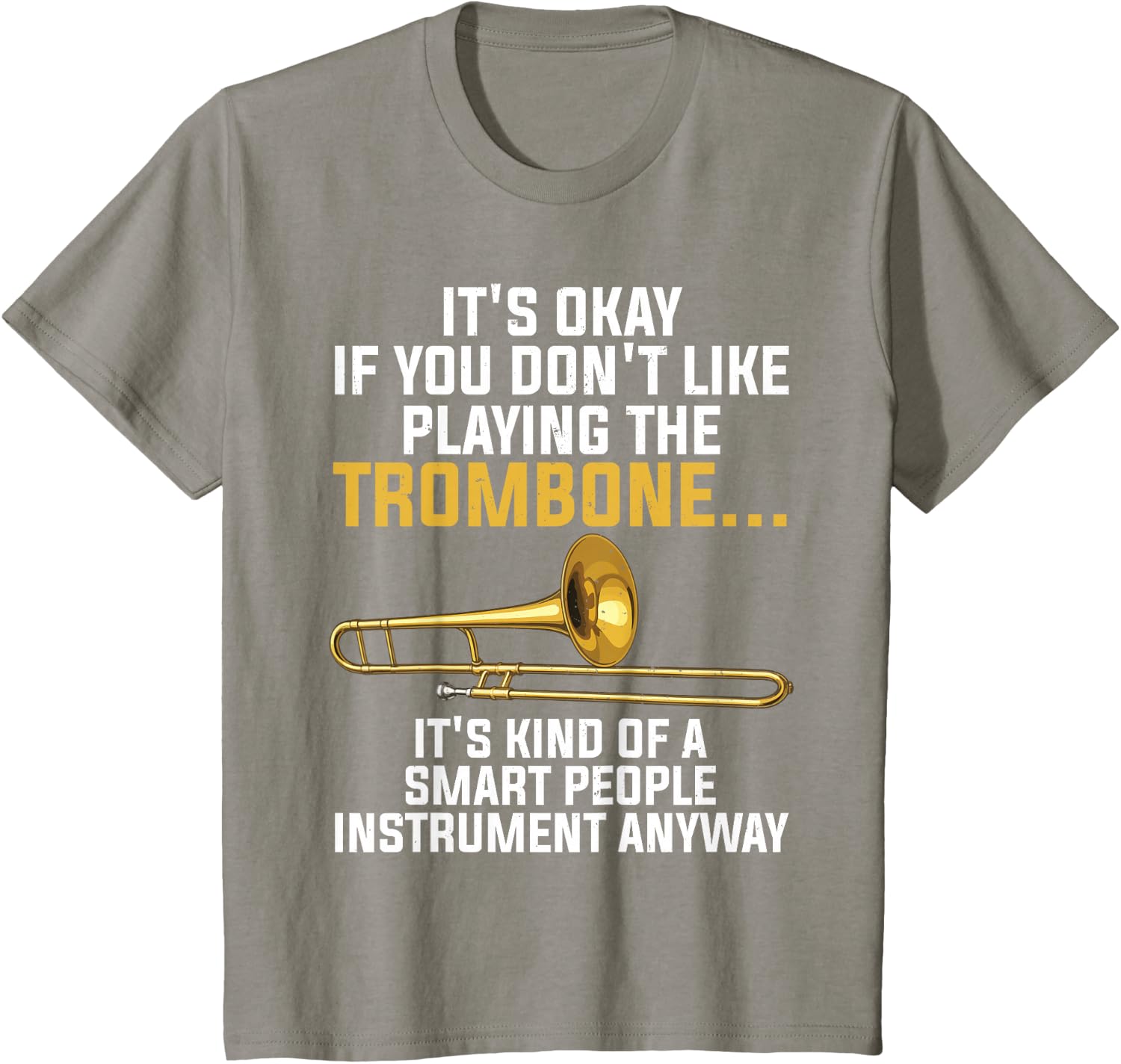 Funny Trombone Art for Men Women Kids Jazz Trombone Player T-Shirt