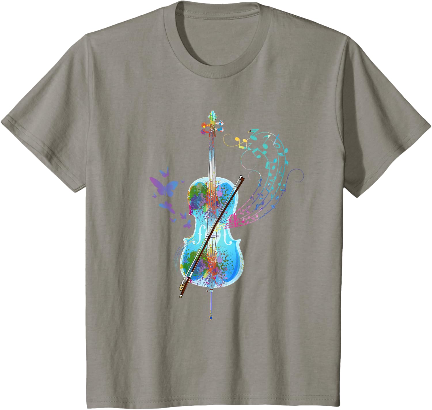 Classical Musical Instrument Colorful Cello T-Shirt
