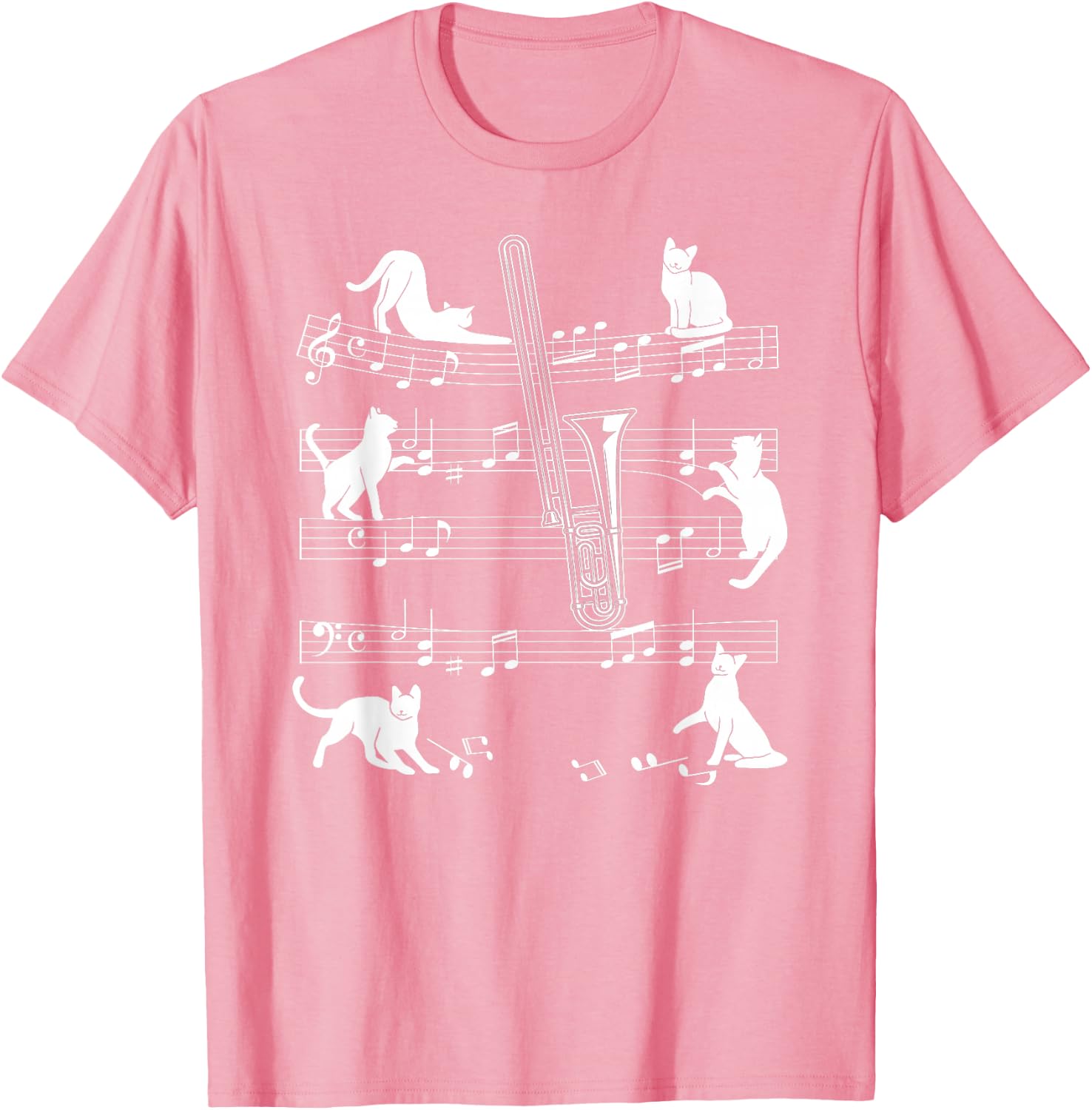 Trombonist Cats for Cat Loving Trombone Players T-Shirt