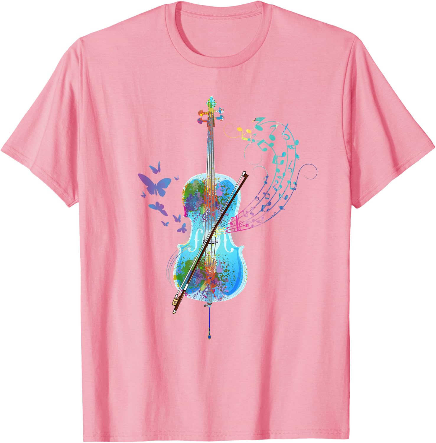 Classical Musical Instrument Colorful Cello T-Shirt