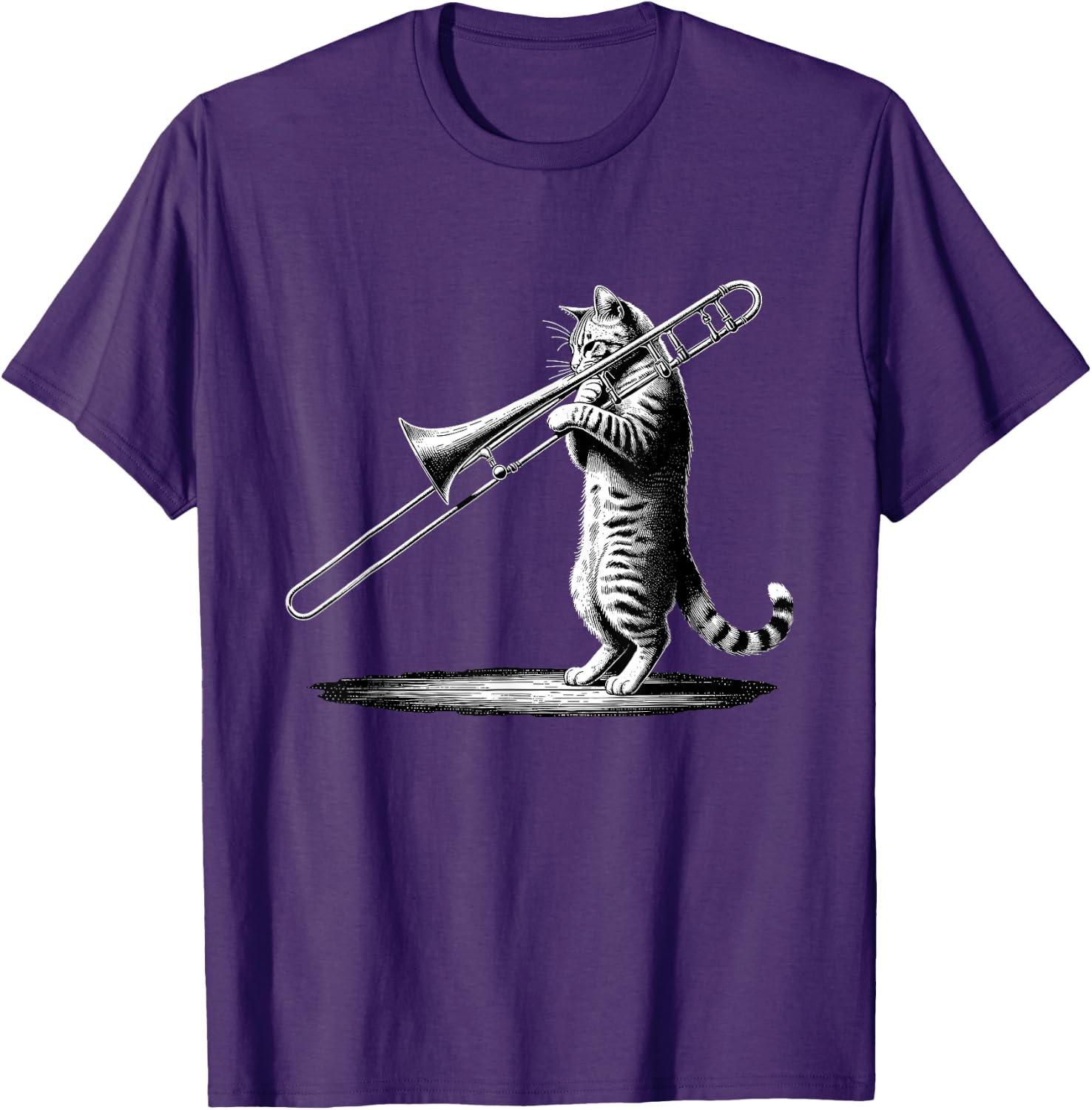 Cat Playing Trombone Player Trombonist Instrument T-Shirt
