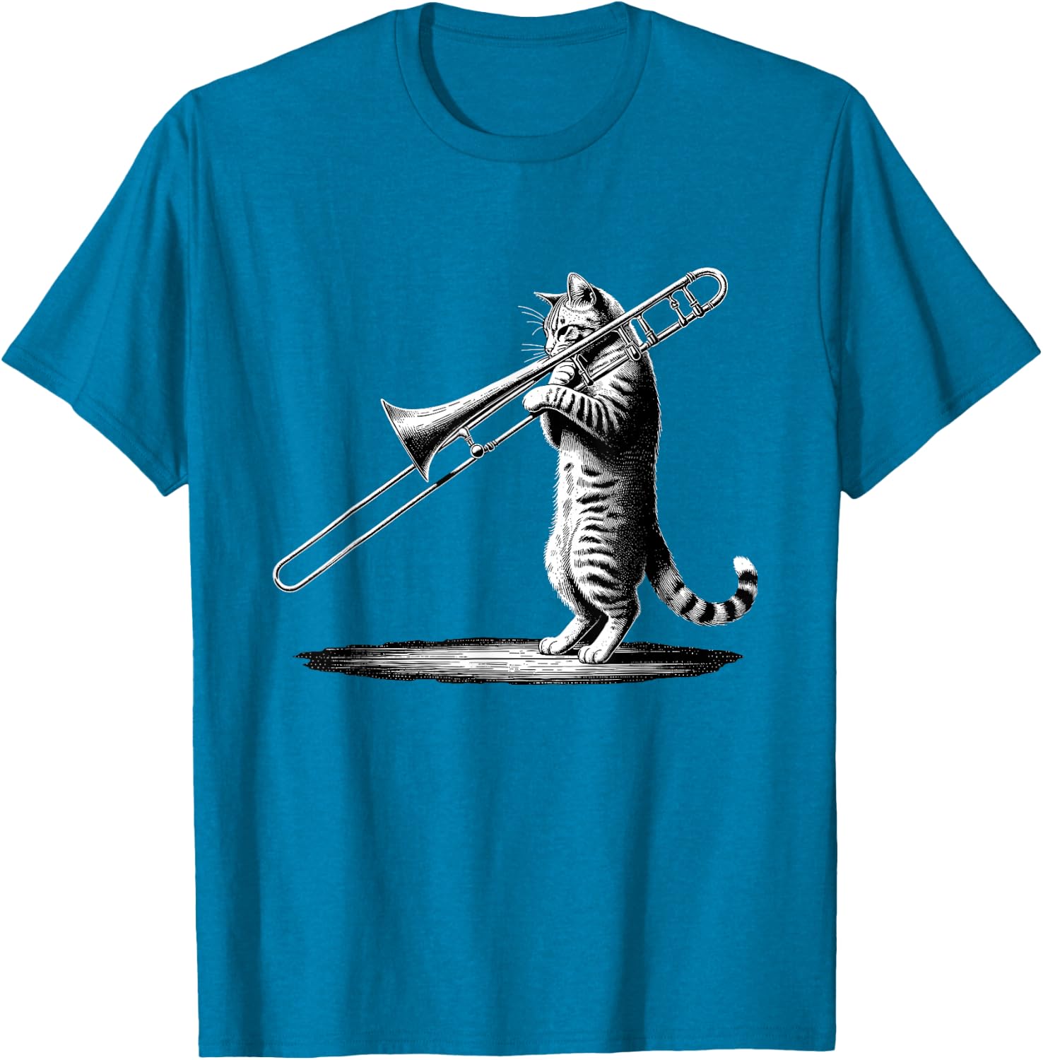 Cat Playing Trombone Player Trombonist Instrument T-Shirt