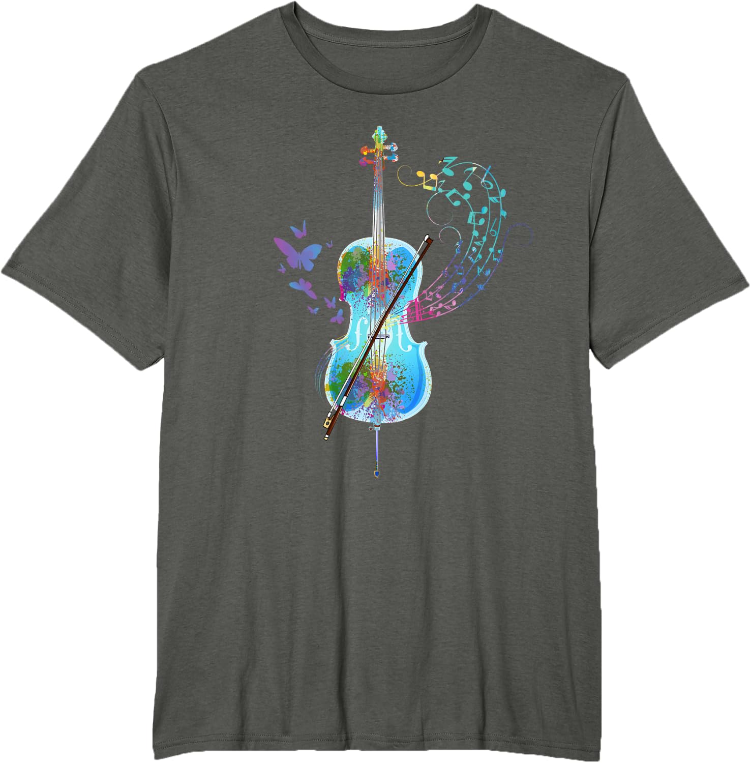 Classical Musical Instrument Colorful Cello T-Shirt