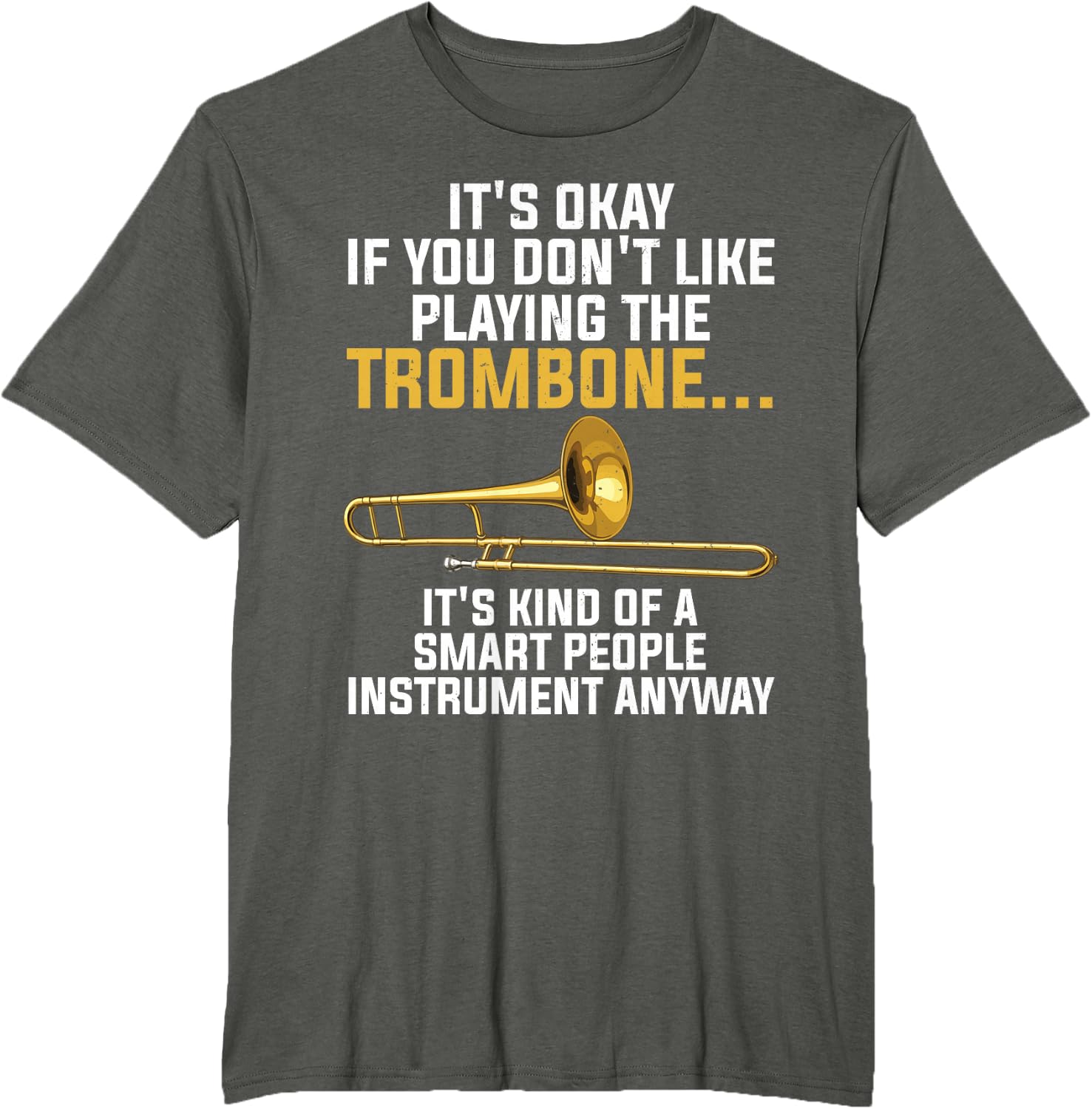 Funny Trombone Art for Men Women Kids Jazz Trombone Player T-Shirt