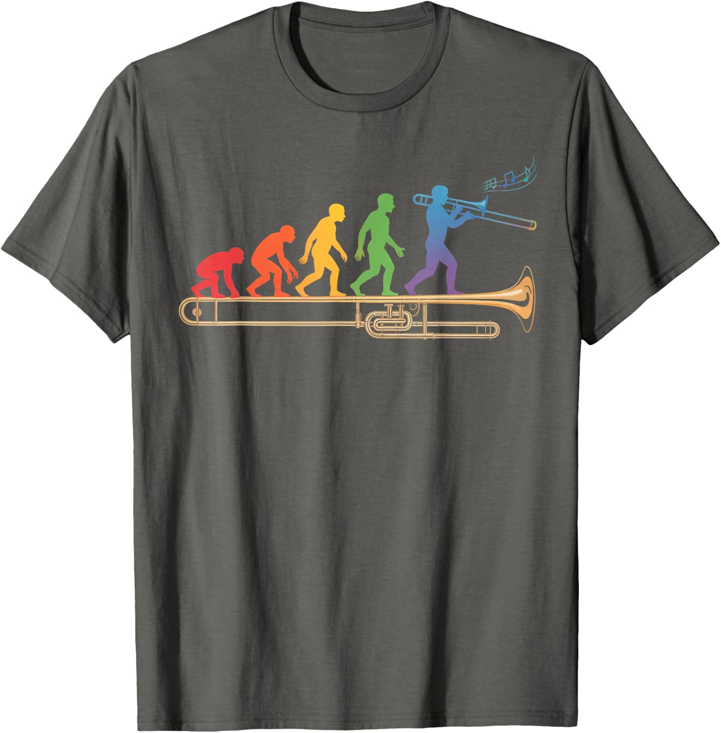 Trombone Human Evolution Marching Band Jazz Music Trombone T-Shirt