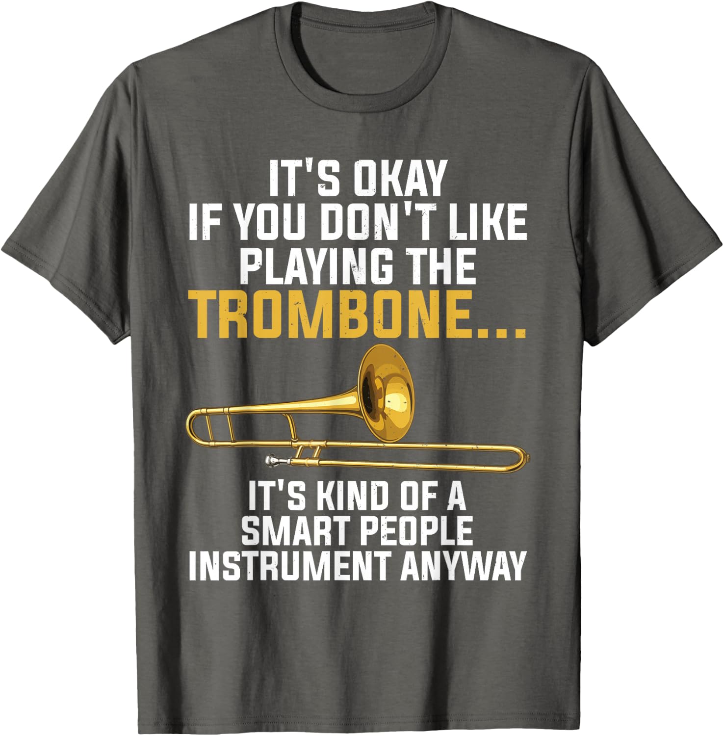 Funny Trombone Art for Men Women Kids Jazz Trombone Player T-Shirt