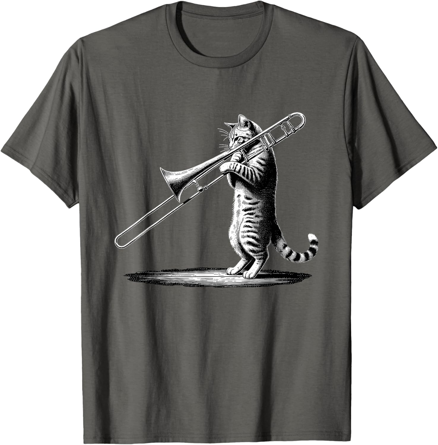 Cat Playing Trombone Player Trombonist Instrument T-Shirt