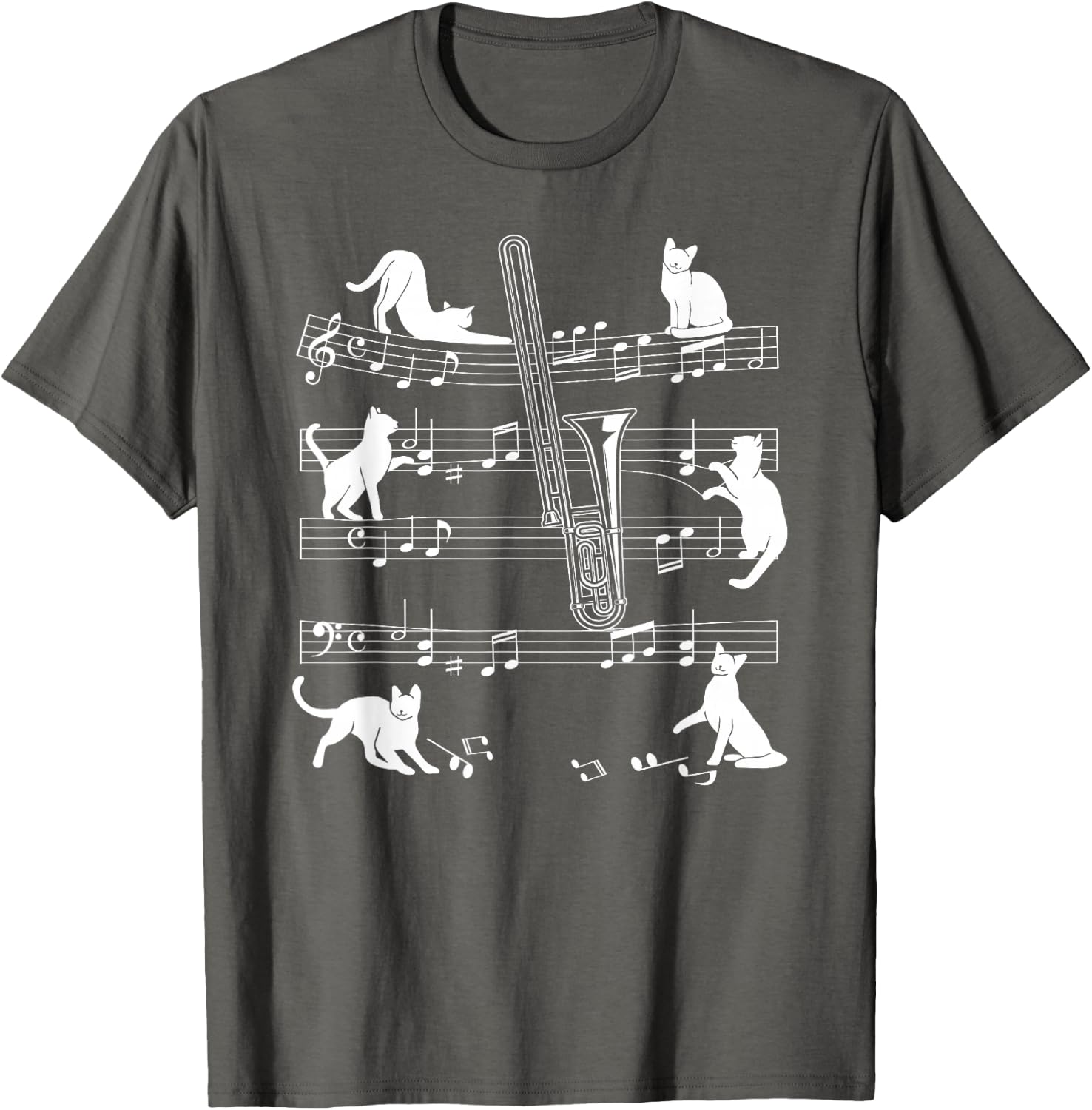 Trombonist Cats for Cat Loving Trombone Players T-Shirt