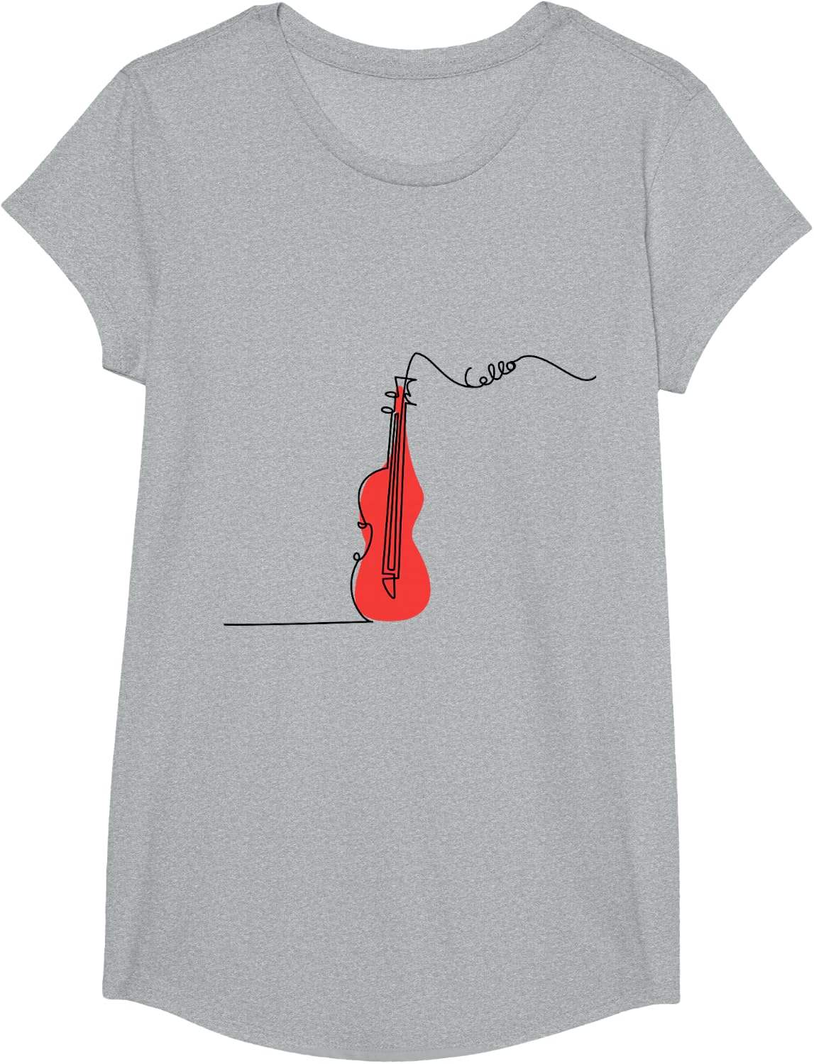 Cellist Music Orchestra Design One-Line Cello T-Shirt Small