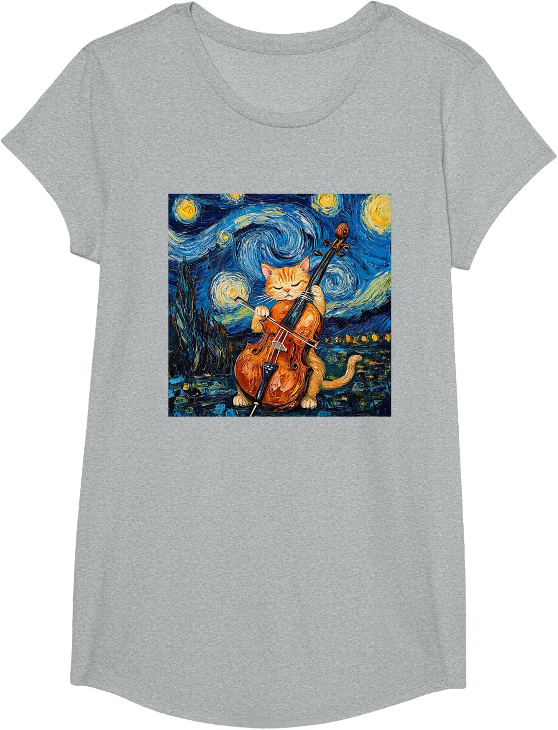 Funny Cello Player Cat Shirt Men Womens Kids T-Shirt