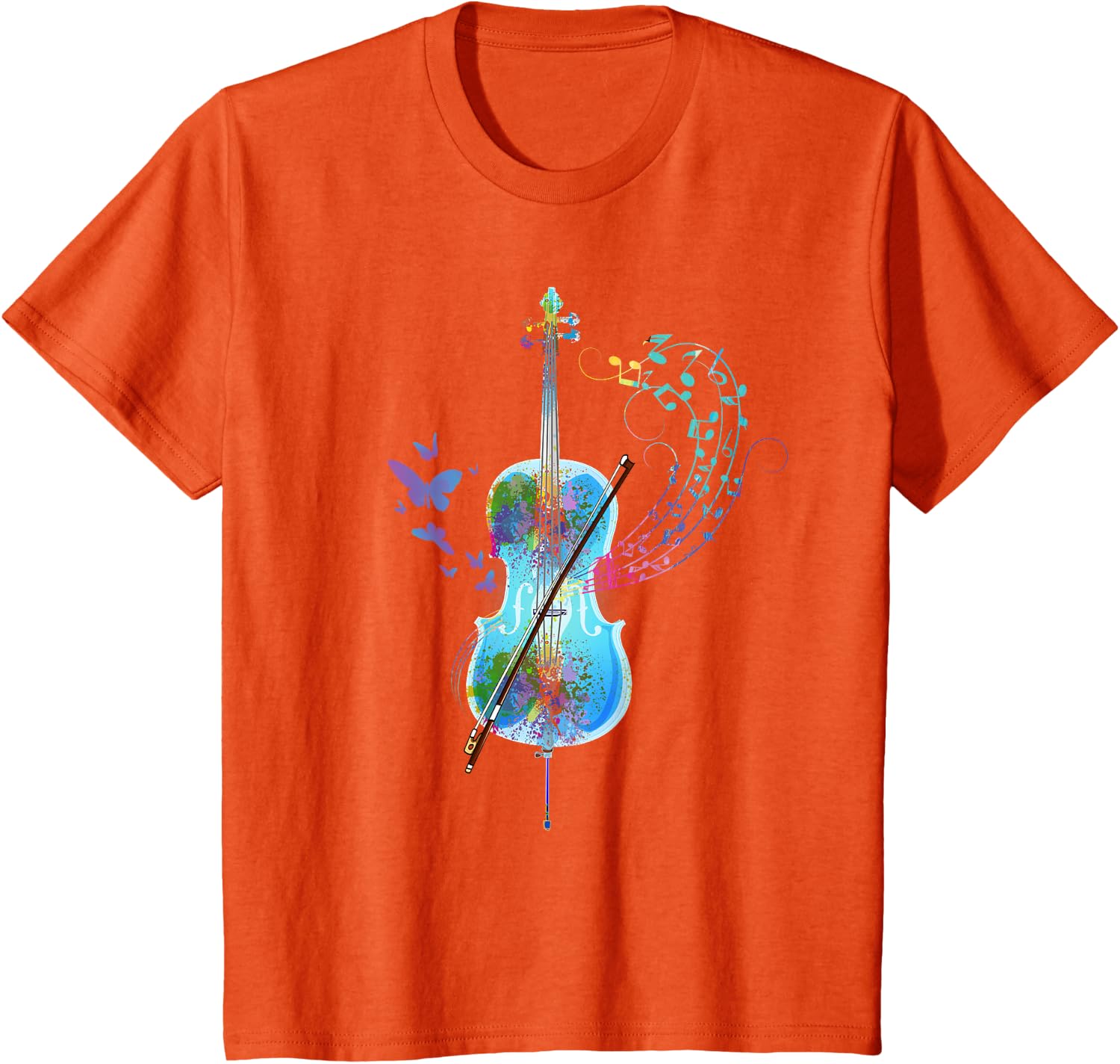 Classical Musical Instrument Colorful Cello T-Shirt