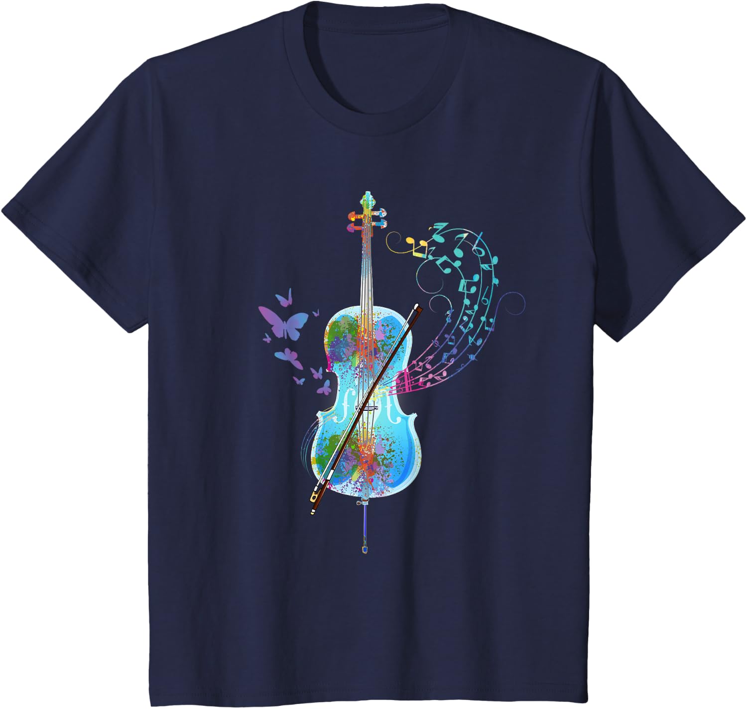 Classical Musical Instrument Colorful Cello T-Shirt