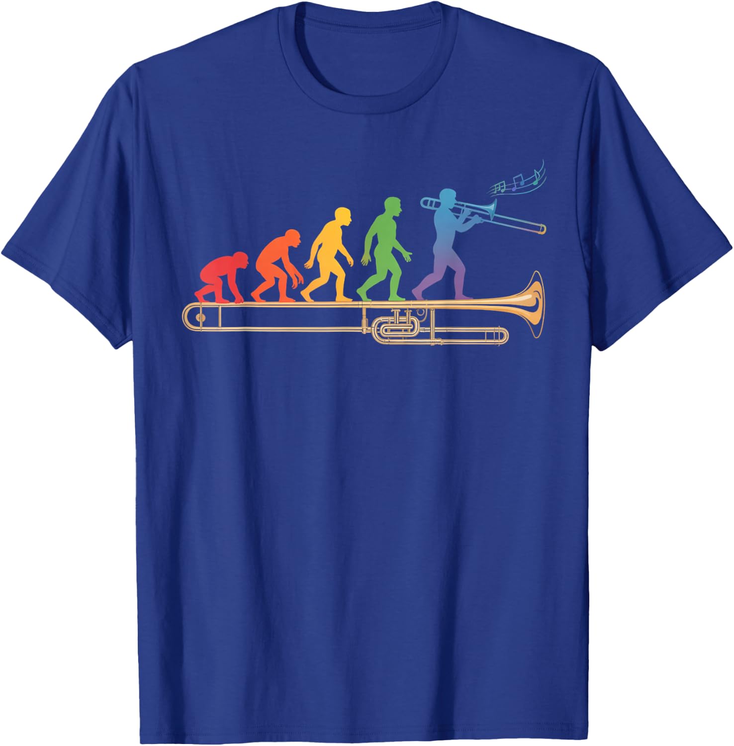 Trombone Human Evolution Marching Band Jazz Music Trombone T-Shirt