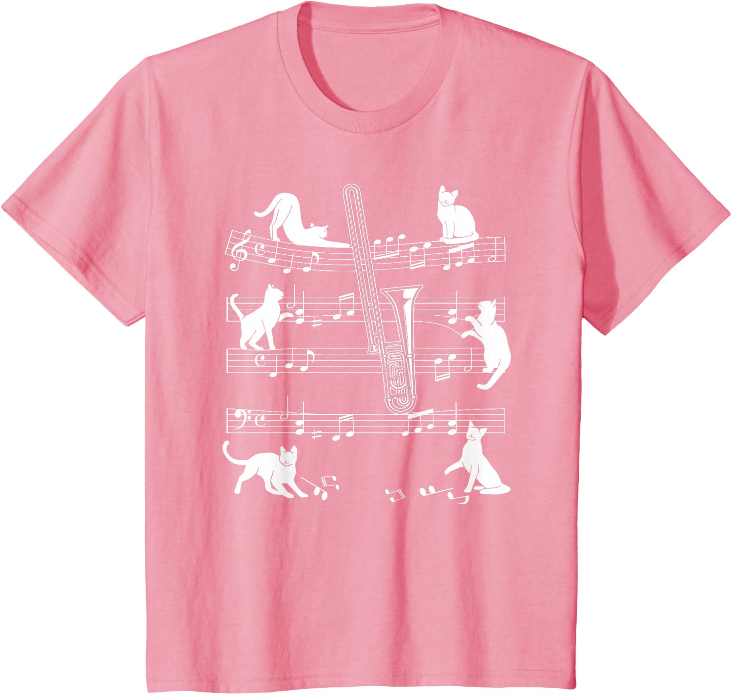 Trombonist Cats for Cat Loving Trombone Players T-Shirt
