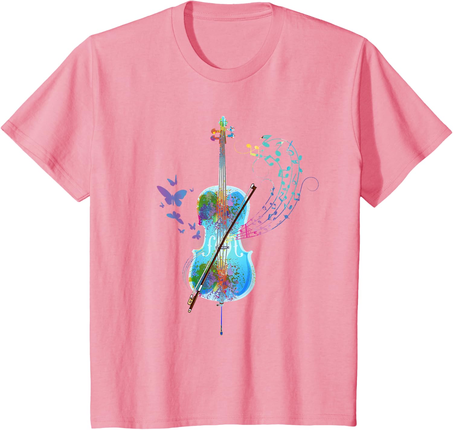 Classical Musical Instrument Colorful Cello T-Shirt