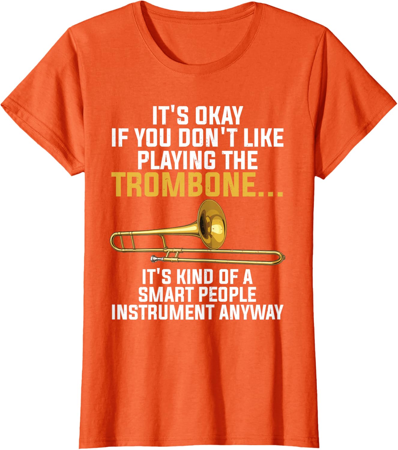 Funny Trombone Art for Men Women Kids Jazz Trombone Player T-Shirt