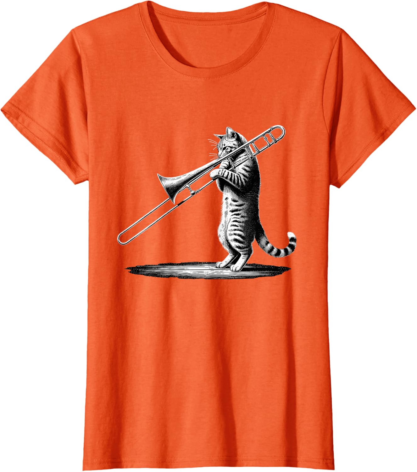 Cat Playing Trombone Player Trombonist Instrument T-Shirt