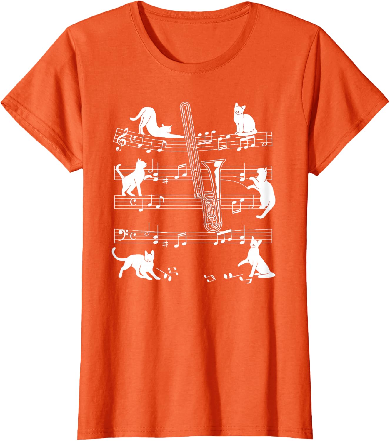 Trombonist Cats for Cat Loving Trombone Players T-Shirt