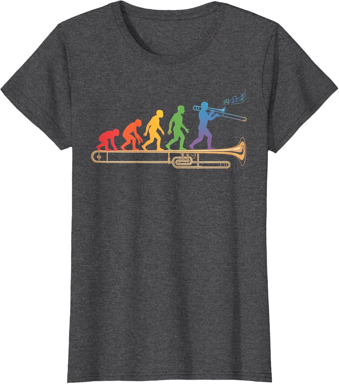 Trombone Human Evolution Marching Band Jazz Music Trombone T-Shirt