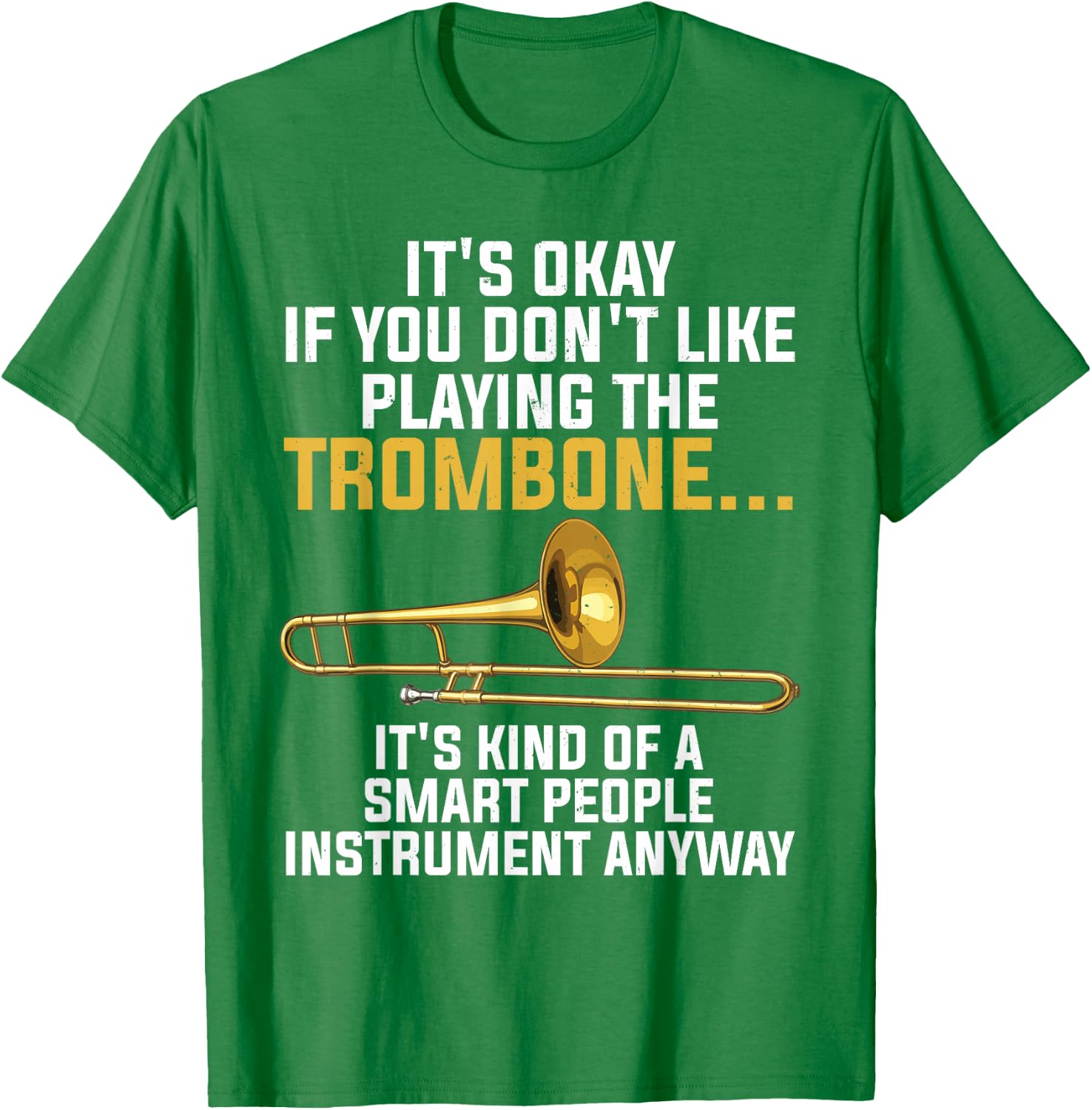 Funny Trombone Art for Men Women Kids Jazz Trombone Player T-Shirt