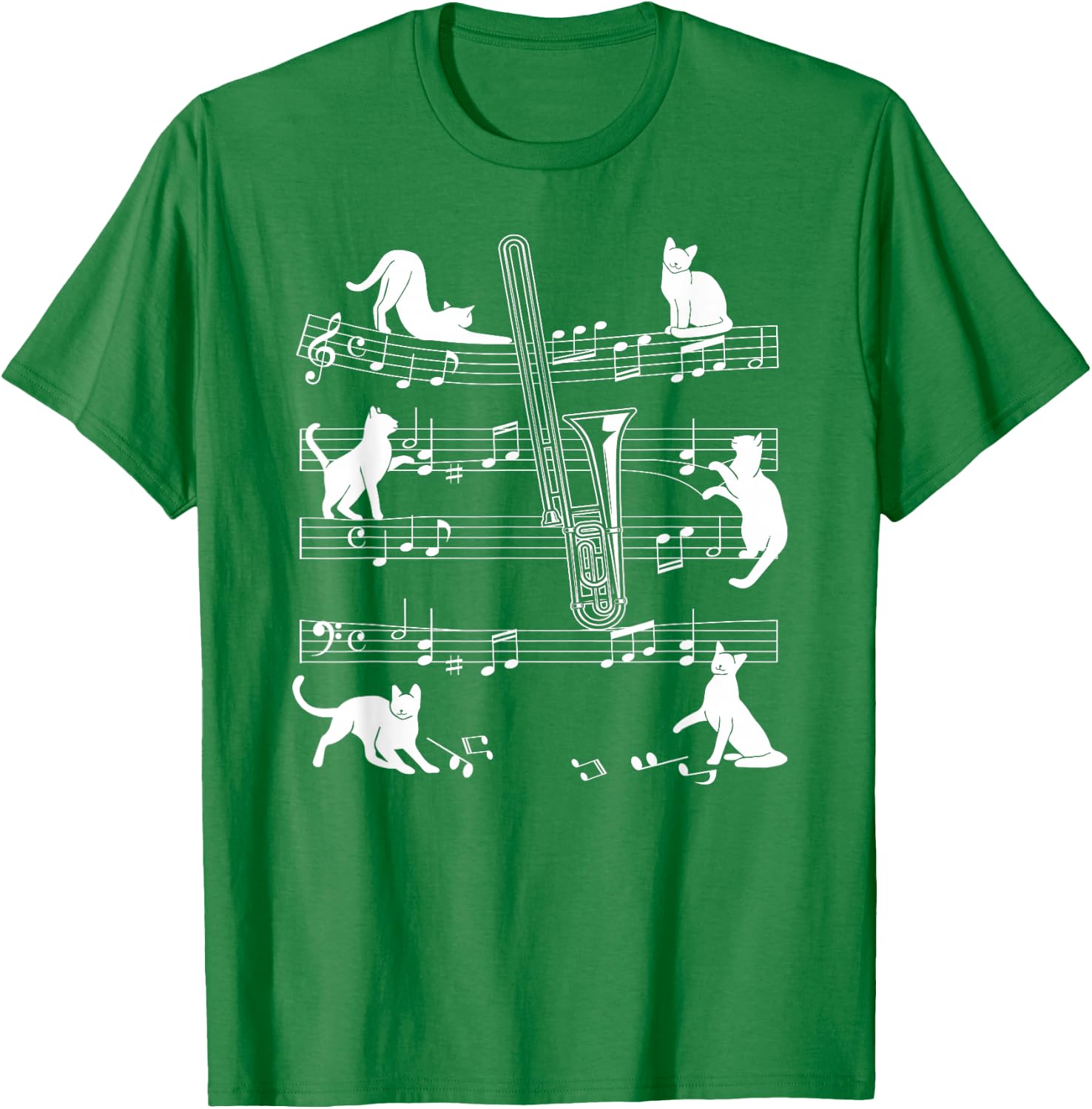 Trombonist Cats for Cat Loving Trombone Players T-Shirt