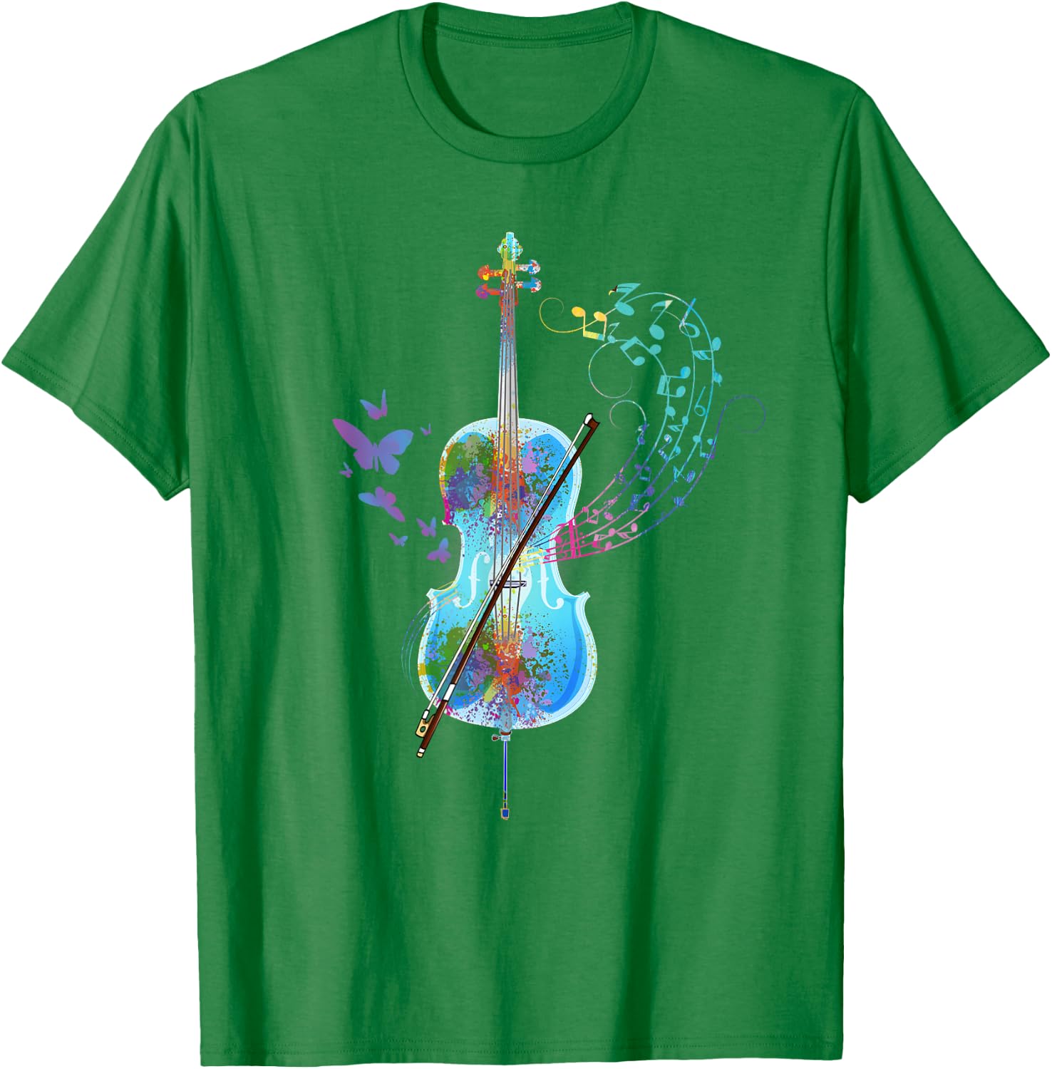 Classical Musical Instrument Colorful Cello T-Shirt