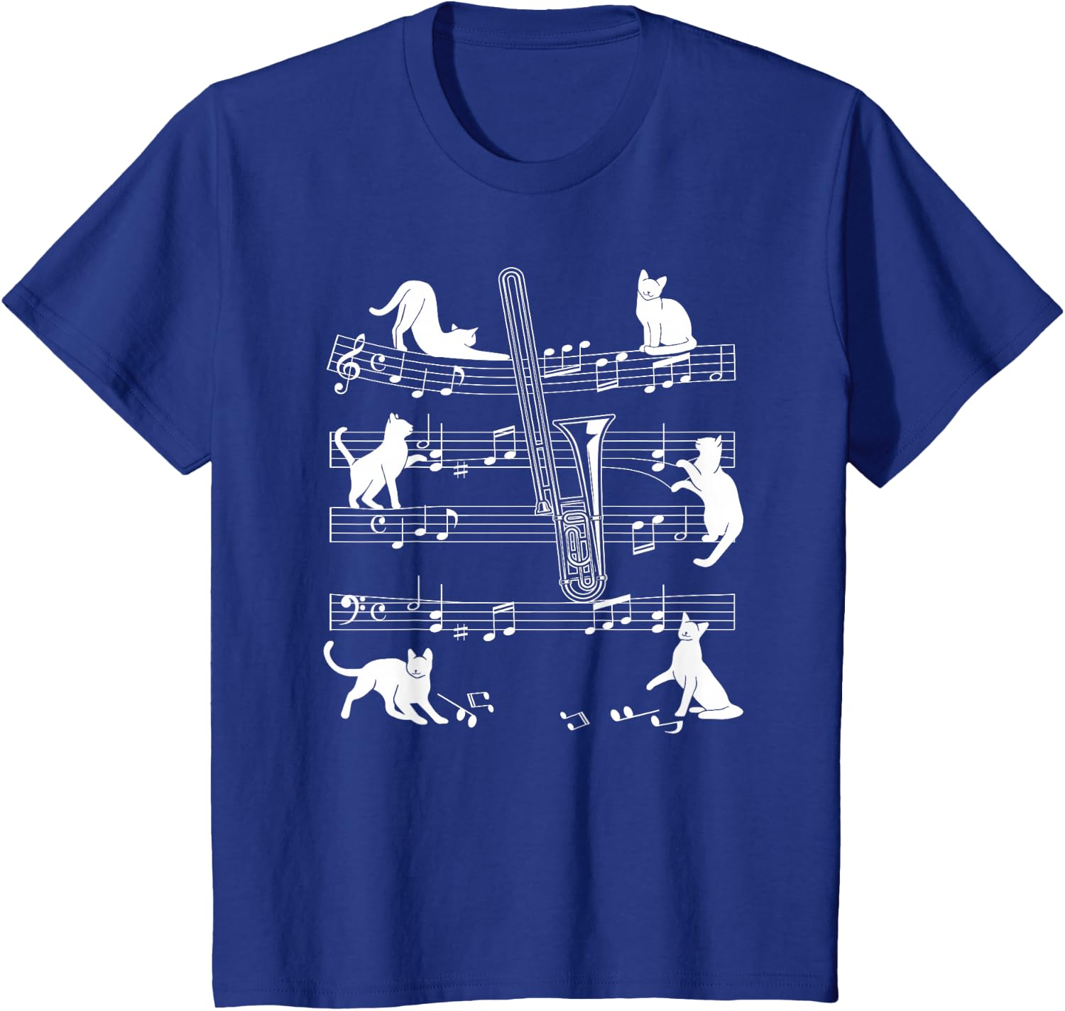 Trombonist Cats for Cat Loving Trombone Players T-Shirt