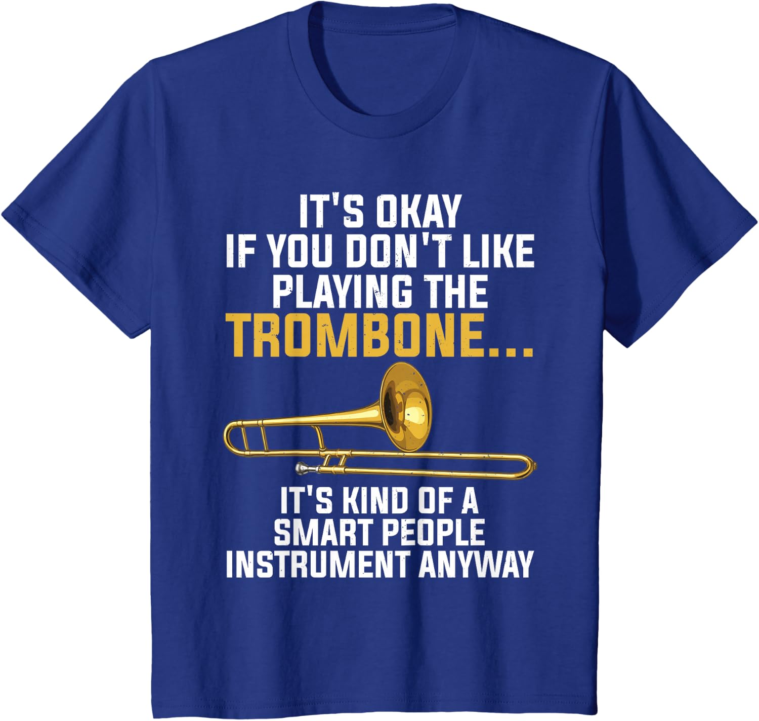 Funny Trombone Art for Men Women Kids Jazz Trombone Player T-Shirt