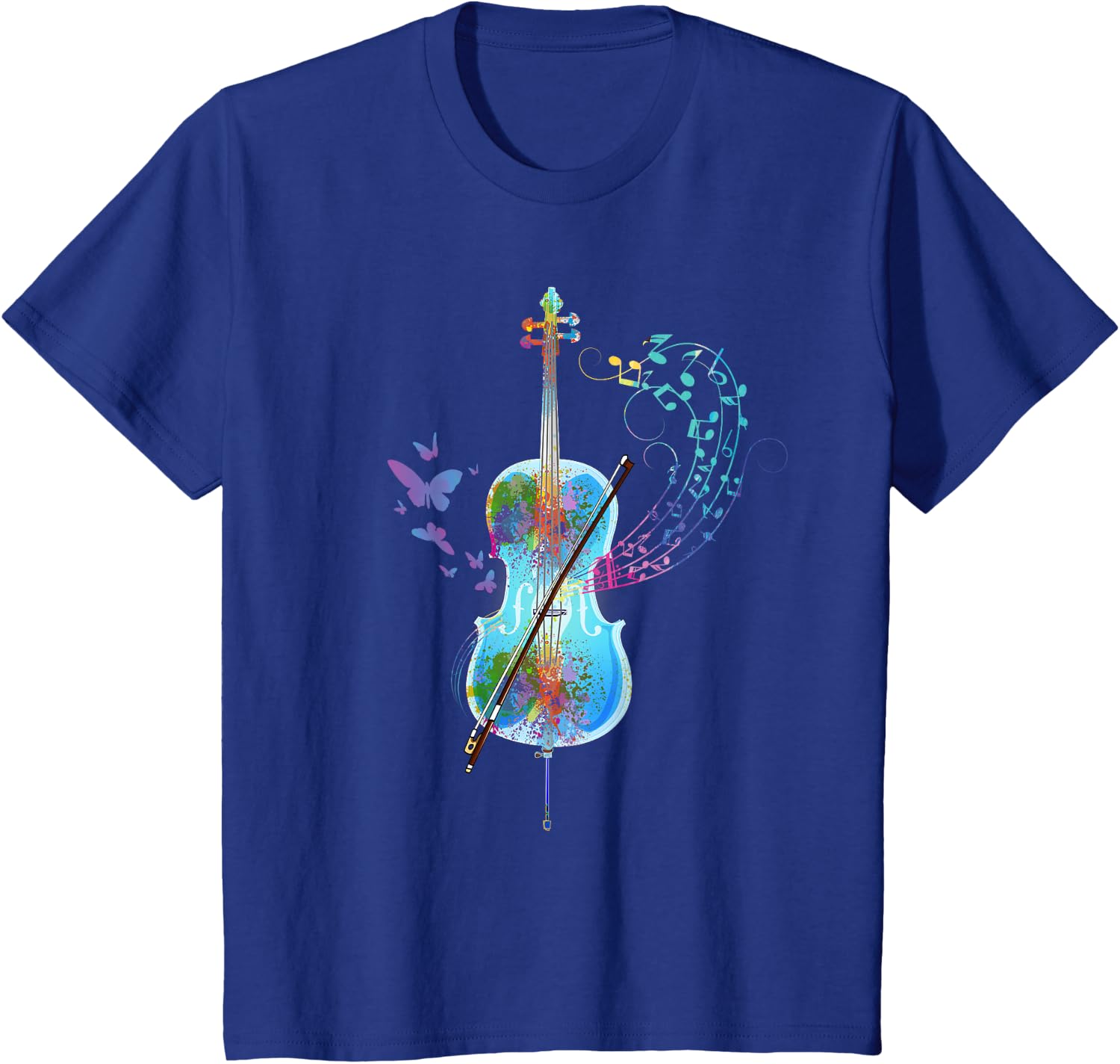 Classical Musical Instrument Colorful Cello T-Shirt