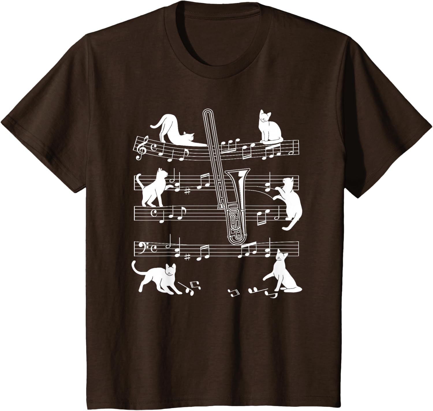 Trombonist Cats for Cat Loving Trombone Players T-Shirt