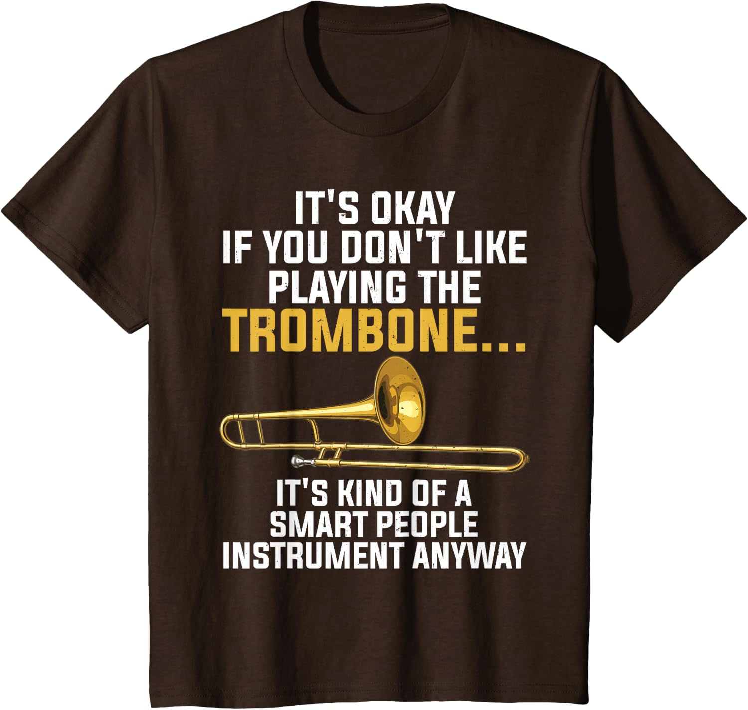 Funny Trombone Art for Men Women Kids Jazz Trombone Player T-Shirt