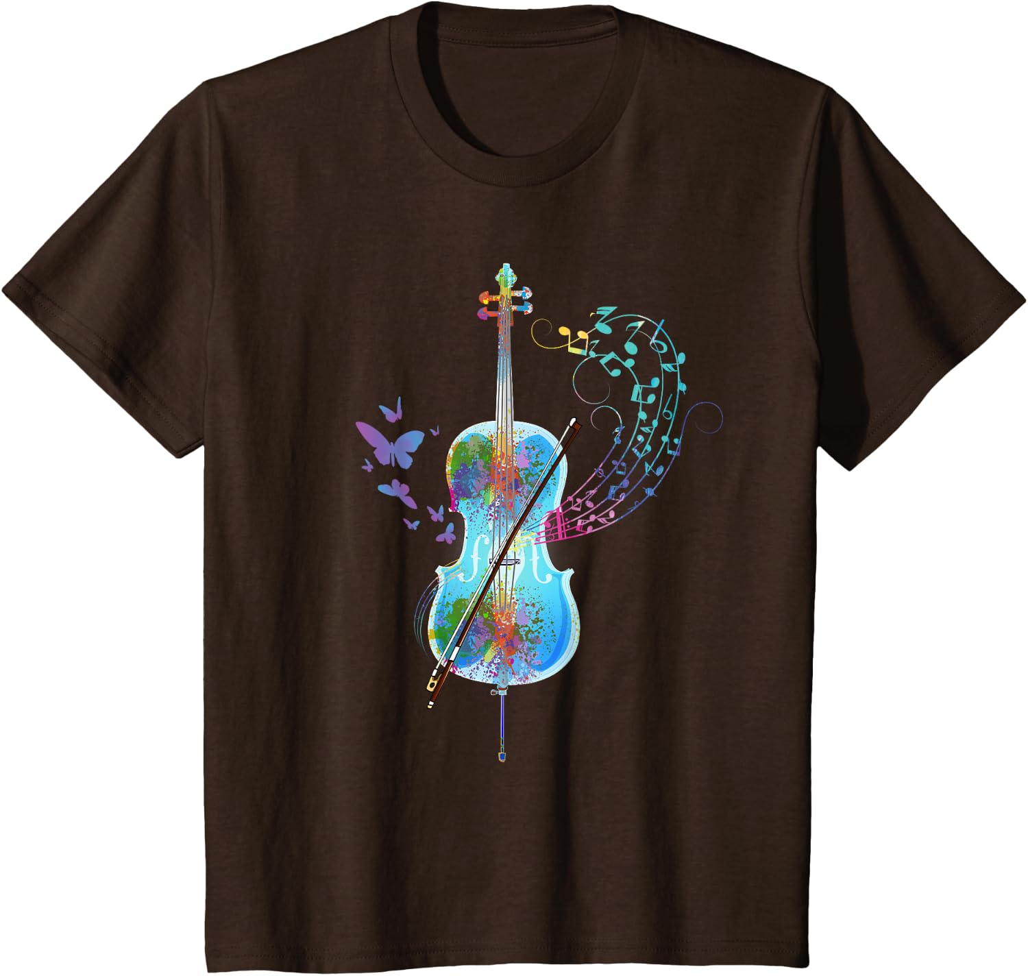 Classical Musical Instrument Colorful Cello T-Shirt