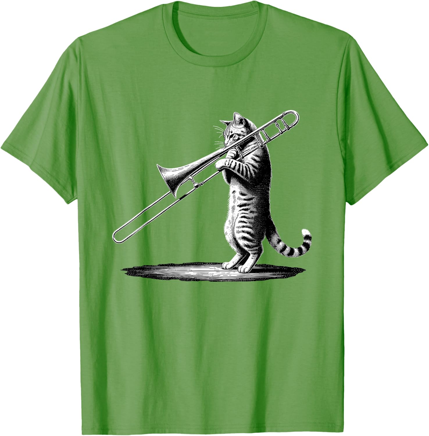 Cat Playing Trombone Player Trombonist Instrument T-Shirt