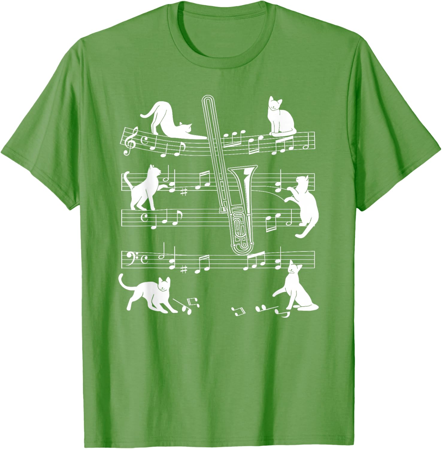 Trombonist Cats for Cat Loving Trombone Players T-Shirt
