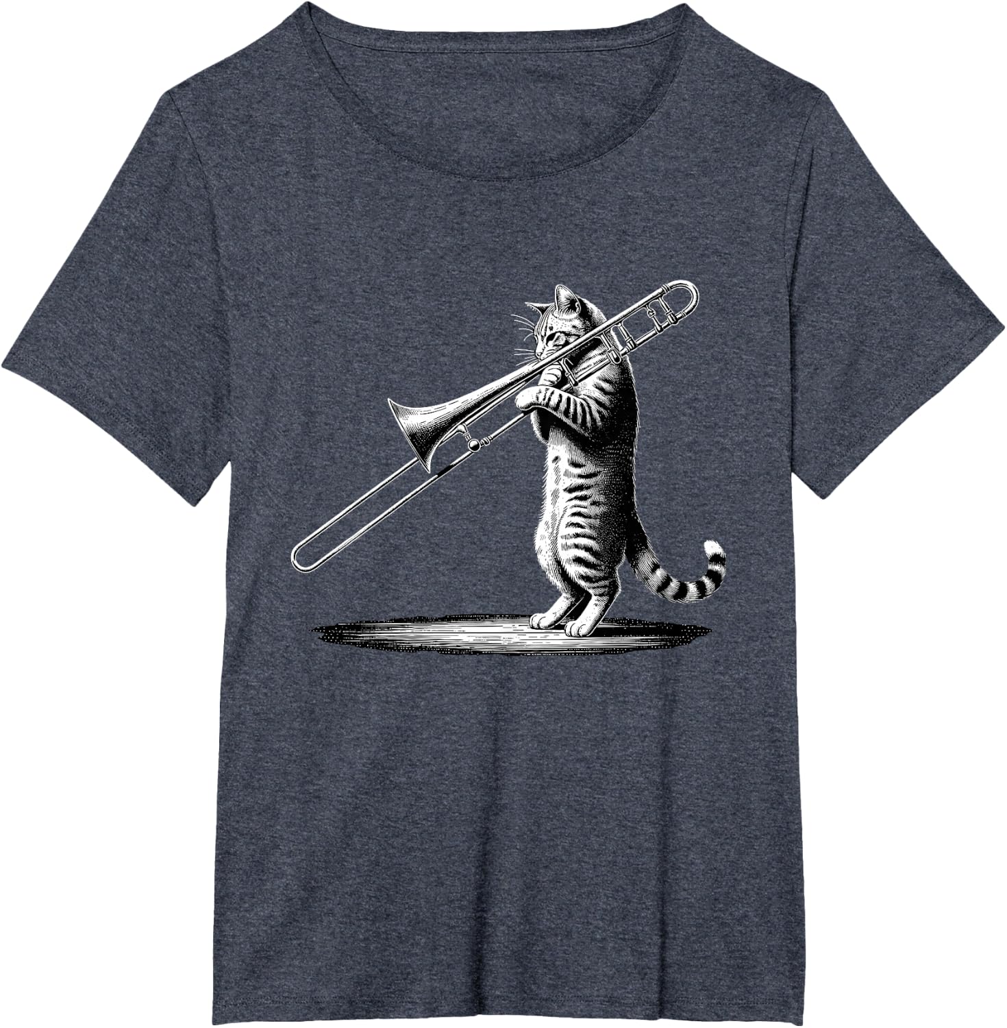 Cat Playing Trombone Player Trombonist Instrument T-Shirt