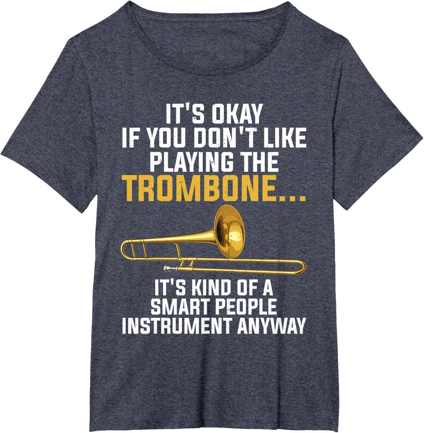 Funny Trombone Art for Men Women Kids Jazz Trombone Player T-Shirt