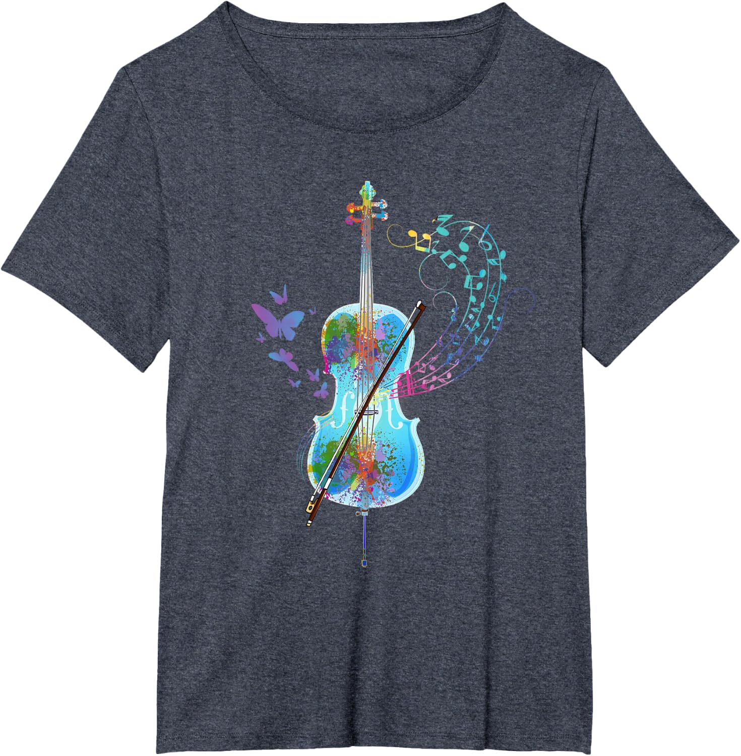 Classical Musical Instrument Colorful Cello T-Shirt