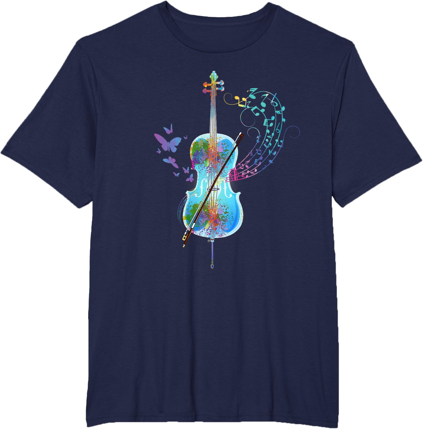 Classical Musical Instrument Colorful Cello T-Shirt