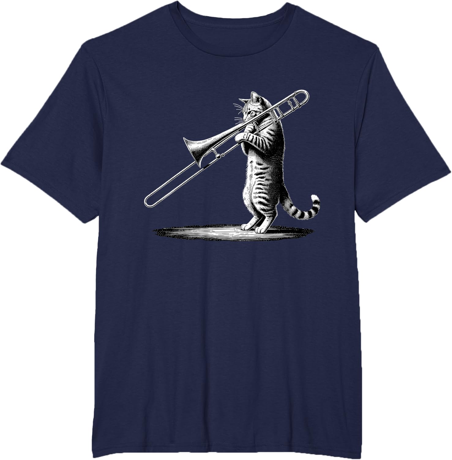 Cat Playing Trombone Player Trombonist Instrument T-Shirt