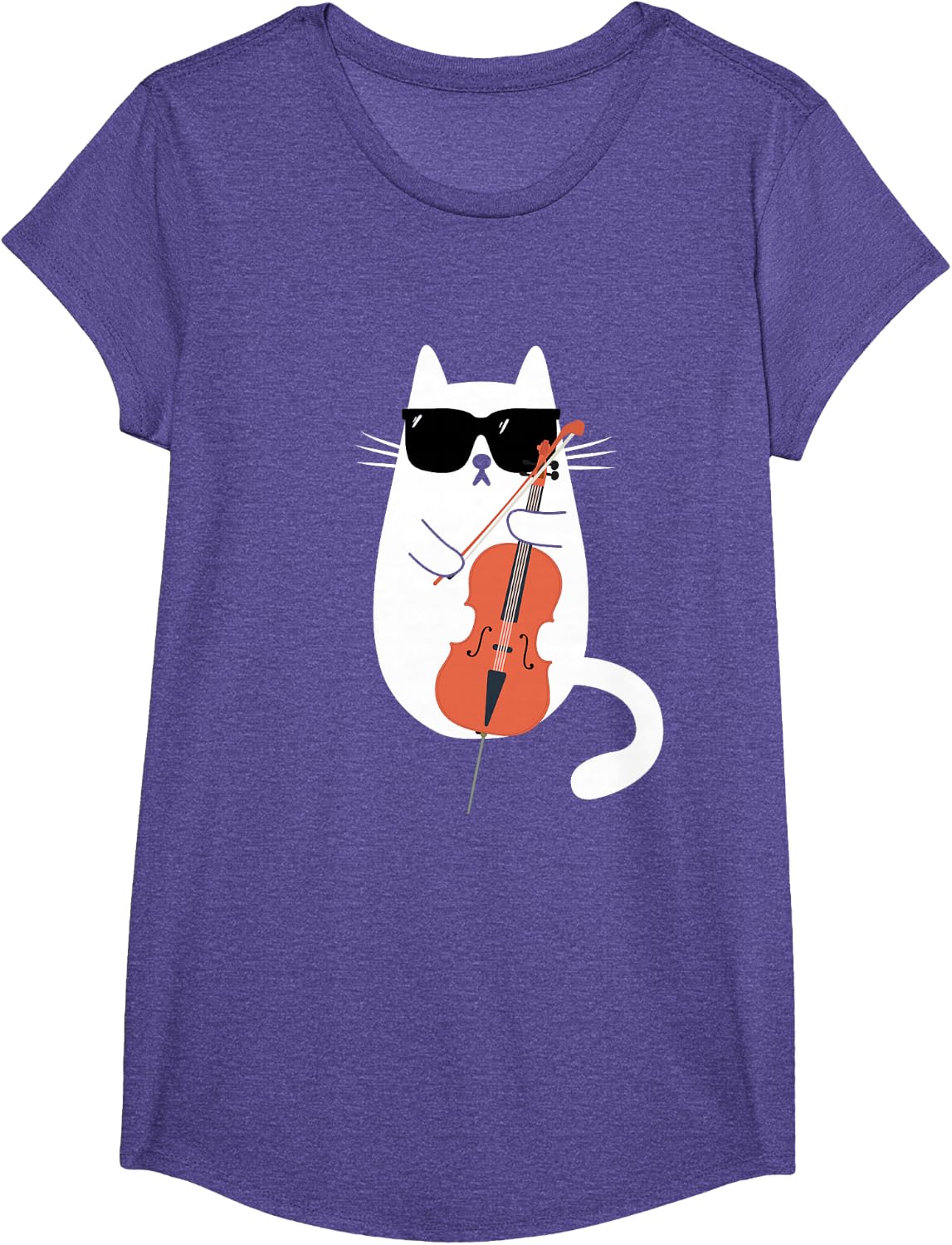 Funny Cat Wearing Sunglasses Playing Cello Cellist Musician T-Shirt