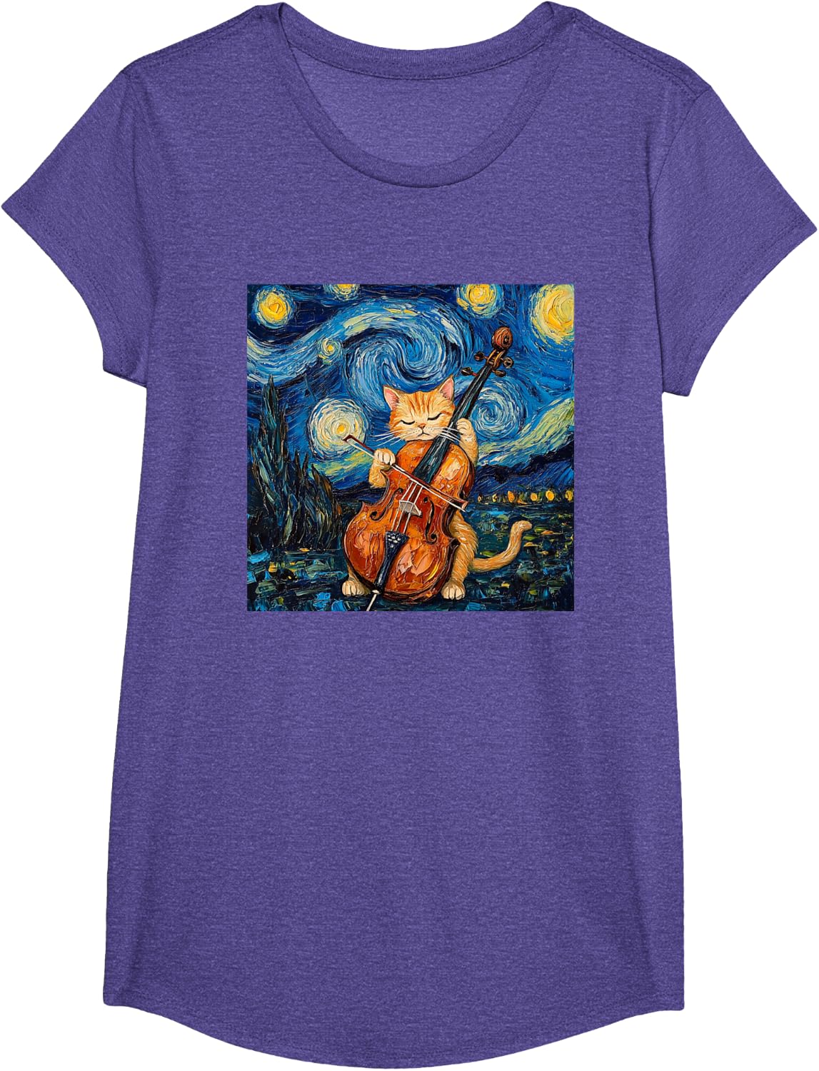 Funny Cello Player Cat Shirt Men Womens Kids T-Shirt