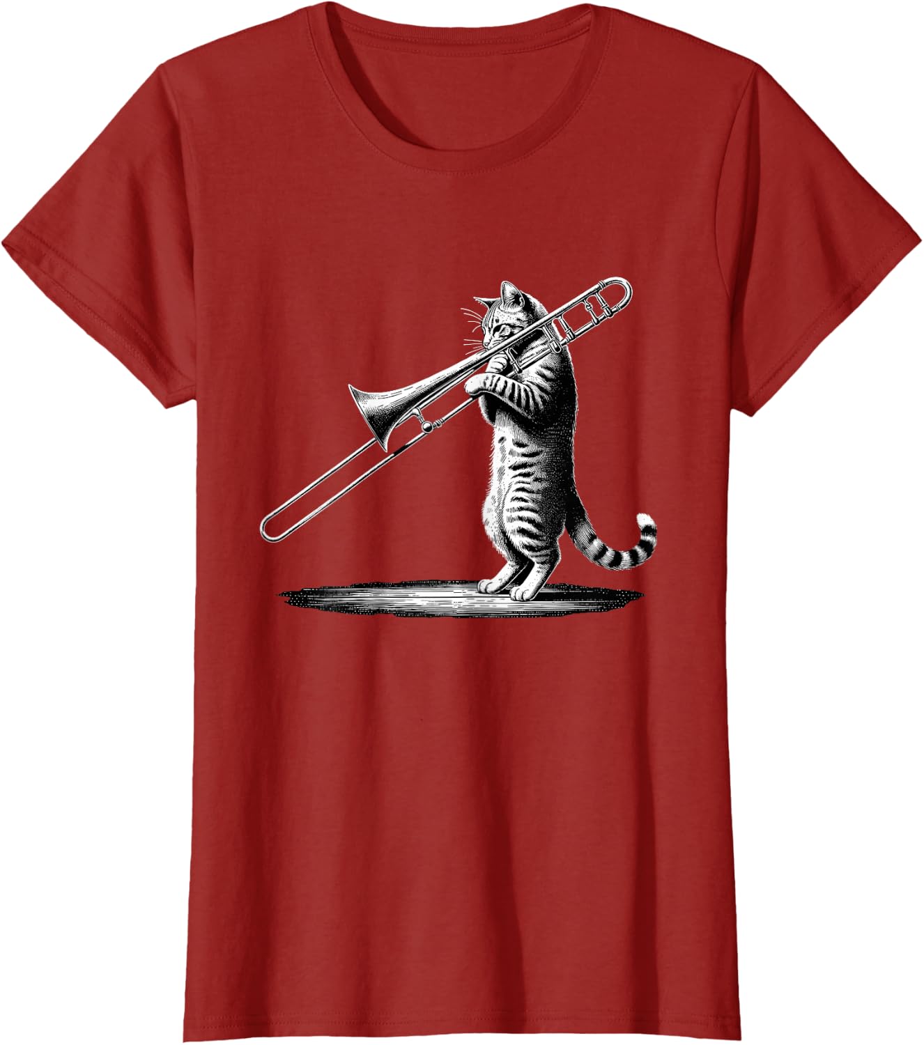 Cat Playing Trombone Player Trombonist Instrument T-Shirt